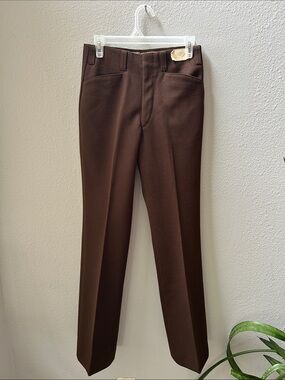 NWT Vintage Rough Rider brown vintage double knit polyester pants 30